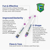 GumChucks Floss for Teeth Flossing for Kids and Adults Orthodontic Flossers for Braces Dental Gum Floss Picks for All Ag
