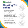 GumChucks Floss for Teeth Flossing for Kids and Adults Orthodontic Flossers for Braces Dental Gum Floss Picks for All Ag