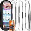 Dental Tools Plaque Remover Teeth Cleaning Tools Kit 6 Pcs Dental Care Kit Stainless Steel Dental Pick Tartar Remover To