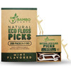Natural Dental Floss Picks Eco Friendly Cruelty Free Vegan Tooth Flossers Pick Set with BPA Free Handle Zero Waste Packa
