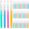 Patelai 50 Pieces Interdental Brush for Cleaner Braces Brush Toothpick Dental Tooth Flossing Head Oral Dental Hygiene Fl
