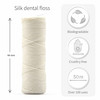 Natural Silk Dental Floss Candelilla Wax Tooth Floss Natural Dental Tape Plastic Free Dental Floss Eco Floss Stainless S