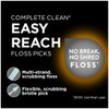 DenTek Complete Clean Easy Reach Floss Picks Advanced Fluoride Coating Mouthwash Blast Flavor 75 ct Pack of 6