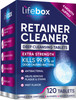 Retainer Cleaner Tablets 120 Denture Cleaning Tablets Aligner Cleaner Removes Odors Stains For Aligners Retainers Dentur