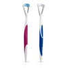 GUM Tongue Cleaner Dual Action Soft Bristled Tongue Brush with Tongue Scraper for Better Oral Hygiene Bad Breath Treatme
