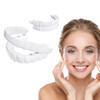 2 Pairs Veneers Snap in Teeth Teeth Comfort Fit Whitening Veneer Snap on Dentures with Woman Man Party in Smile Beautifu