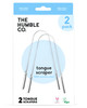 The Humble Co Tongue Scraper for Adults Kids 2 Pack 100 Stainless Steel Tongue Cleaner Helps Eliminate Bad Breath Bacter