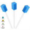 Disposable Oral Care Swabs Tooth Cleaning Mouth Swabs 50 Blue