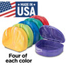 Marble Retainer Cases with Labels Assorted Colors 24 Pack