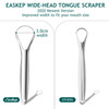 Tongue Scraper 2 Pack Widehead Tongue Cleaner with Nice Carrying Box Easkep 100 Stainless Steel Tongue Scrapers Cleaners