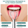 Tongue Scraper 2 Pack Widehead Tongue Cleaner with Nice Carrying Box Easkep 100 Stainless Steel Tongue Scrapers Cleaners