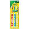 GUM Crayola Marker Childrens Toothbrush Soft Bristled Kids Toothbrush Set Age 3 Suction Cup Base 3 Count