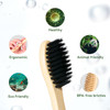 Virgin Forest 10 Count Bamboo Toothbrush Soft Bristle for Adults Eco Friendly Natural Wooden Toothbrushes Vegan Organic