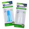 Brilliant Baby Finger Toothbrush Silicone Gum Massager and Teether Brush for InfantToddler 3 Months Old and Up BlueClear
