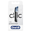 OralB Clic Toothbrush Replacement Brush Heads Black 2 Count