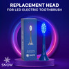 Snow Replacement Head for LED Electric Toothbrush Replacement Head with Soft Bristles Blue LED Light Sonic Technology fo