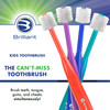 Brilliant Oral Care Kids Toothbrush with Soft Bristles and Round Head for a Child Approved Easy to Use AllAround Clean M