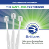 Brilliant Oral Care Adult Sensitive Toothbrush with Extra Soft Bristles Round Head and Gentle AllAround Clean for Tender