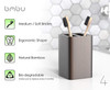 bmbu Bamboo Toothbrush 4 Pack MediumSoft Charcoal Bristles Tooth Brushes Wooden Handle BPA Free Eco Friendly Vegan Produ