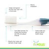 NIMBUS Extra Soft Toothbrushes Regular Size Head Periodontist Design Tapered Bristles for Sensitive Teeth Receding Gums