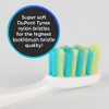 Voom Sonic Pro 7 Series Replacement Brush Heads Advanced Bristle Technology Soft Dupont Nylon Bristles Oral Care White P