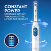 OralB Pro 100 Precision Clean Battery Powered Electric Toothbrush Blue and White