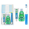 Handy Solutions Oral Care 3Piece Travel Size Set wMouthwash Toothpaste Folding Toothbrush Pack of 6 TSA Approved