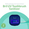 Bril UVC Toothbrush Sanitizer Portable Cleaner Travel Toothbrush Holder 3Minute Sanitizing Cycle with Rechargeable Batte