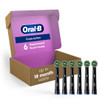 OralB Cross Action Replacement Brush Heads for an OralB Electric Toothbrush Pack of 6 Black