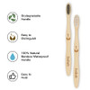 Isshah Biodegradable EcoFriendly Natural Bamboo Charcoal Toothbrushes FSC Certified and PETA Approved 12 Count