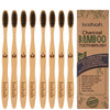 Isshah Biodegradable EcoFriendly Natural Compostable Bamboo Toothbrushes FSC Certified and PETA Approved Pack of 8