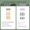 Isshah Biodegradable EcoFriendly Natural Compostable Bamboo Toothbrushes FSC Certified and PETA Approved Pack of 8