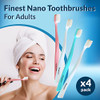 Extra Soft Toothbrushes For Adults Nano Toothbrush 20000 Ultra Fine Bristles for Sensitive Gums Gentle Adult Toothbrush