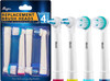 Alayna Replacement Brush Heads Compatible with OralB Braun Professional Ortho Brush Head Power Tip Kit Pk of 4 Compatibl