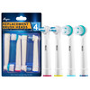 Alayna Replacement Brush Heads Compatible with OralB Braun Professional Ortho Brush Head Power Tip Kit Pk of 4 Compatibl