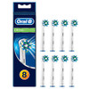 OralB CrossAction Toothbrush Heads Pack of 8 Replacement Refills for Electric Rechargeable Toothbrush Mailbox Sized Pack