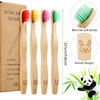 Boao 16 Pcs Kids Bamboo Toothbrush Soft Bristle Natural Toothbrush Wooden for Kids with Colorful Bristles and Ergonomic
