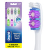 OralB 3D White Stain Eraser 4 Count Soft Manual tootbrush Pack Removes Stains Whitens Teeth Tongue and Cheek Cleaner