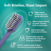GuruNanda Gentle Giant Toothbrush with Dual Action Flossing Spiral Bristles NonSlip Ergo Dexa Grip Helps in Teeth Whiten