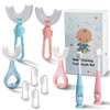 Frerdui 6 in 1 Baby Training Toothbrush Set Infant to Toddler Toothbrush Oral Care Silicone Toothbrush for Baby Food Gra