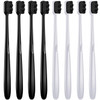 Patelai 8 Pcs Extra Soft Toothbrush Micro Nano with 20 000 Ultra Soft Bamboo Charcoal Bristles for Adult Sensitive Brace