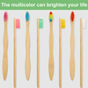 Boao 40 Pieces Bamboo Toothbrushes Charcoal Toothbrush Bamboo Toothbrushes with BPAFree Nylon BristlesMultiColor