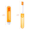 Patelai 4 Pieces Travel Toothbrush Set Soft Bristle Mini Foldable Tooth Brush with Case Individually Wrapped Small Porta