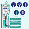GuruNanda TravelFriendly Oral Care Kit 1 Butter on Gums Toothbrush 1 Tongue Scraper 4 DualAction Floss Picks 1 Coconut M