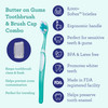 GuruNanda TravelFriendly Oral Care Kit 1 Butter on Gums Toothbrush 1 Tongue Scraper 4 DualAction Floss Picks 1 Coconut M