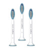 Philips Sonicare Genuine Sensitive Replacement Toothbrush Heads for Sensitive Teeth 3 Brush Heads White HX605364