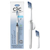 OralB Clic Toothbrush Chrome White with 1 Bonus Replacement Brush Head and Magnetic Toothbrush Holder