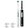 OralB Pro 1000 CrossAction Electric Toothbrush Black and White 2 Count