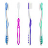 Super Soft Tapered Bristle Toothbrush with Tongue Cleaner Assorted Colors 4 Count