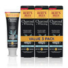 Burts Bees Toothpaste Natural Flavor Charcoal with Fluoride Toothpaste Mountain Mint 3 x 47oz